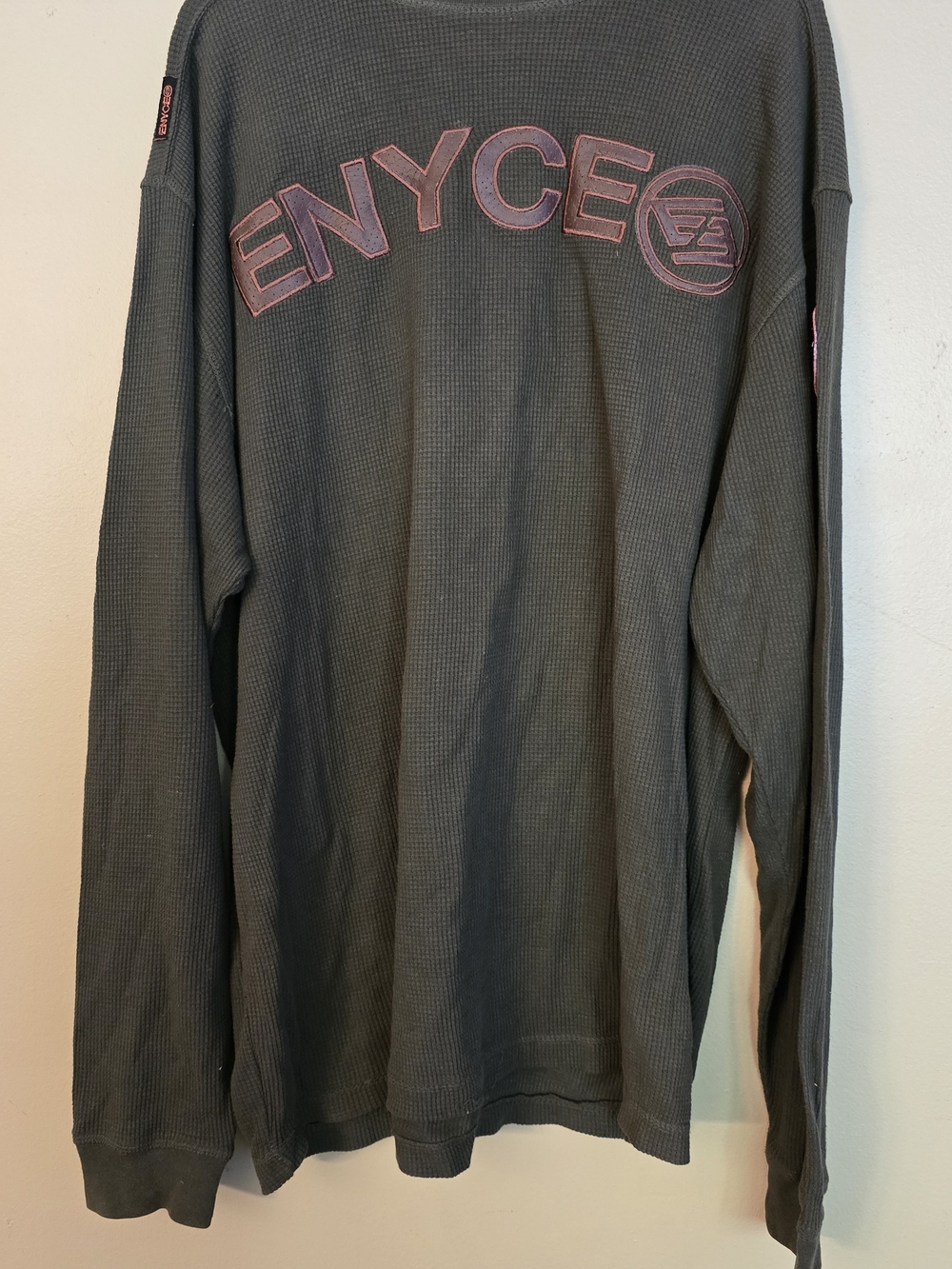 Enyce Green Long Sleeve Waffle Knit Shirt